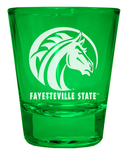 Fayetteville State University Engraved Full Color 2oz Shot Glass Officially Licensed Collegiate Product