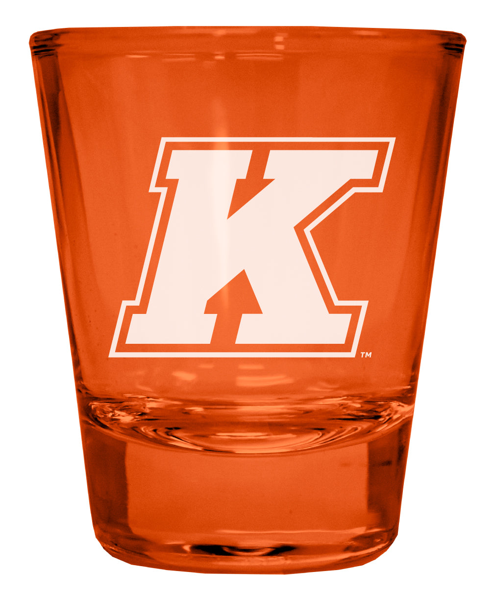 Kent State University Engraved Full Color 2oz Shot Glass Orange Officially Licensed Collegiate Product Single