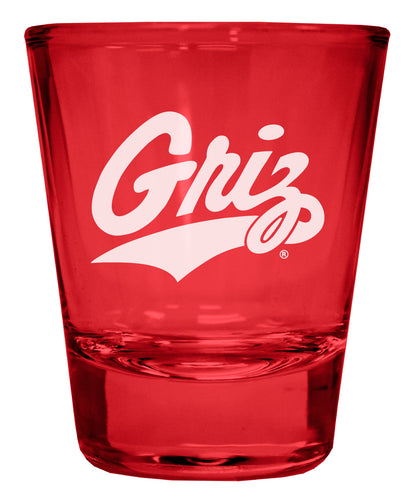 Montana University Engraved Full Color 2oz Shot Glass Red Officially Licensed Collegiate Product 2-Pack