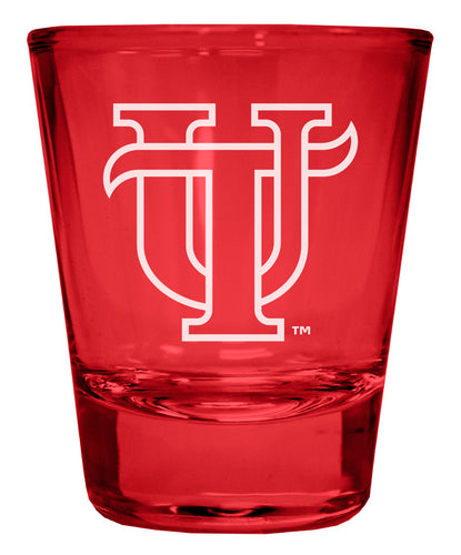 University of Tampa Spartans Engraved Full Color 2oz Shot Glass Red Officially Licensed Collegiate Product 2-Pack