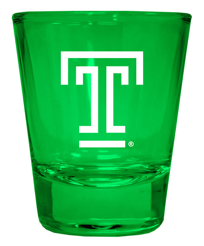 Temple University Engraved Full Color 2oz Shot Glass Green Officially Licensed Collegiate Product 2-Pack