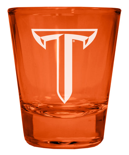 Troy University Engraved Full Color 2oz Shot Glass Orange Officially Licensed Collegiate Product 2-Pack