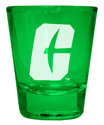 North Carolina Charlotte Forty-Niners Engraved Full Color 2oz Shot Glass Green Officially Licensed Collegiate Product Single