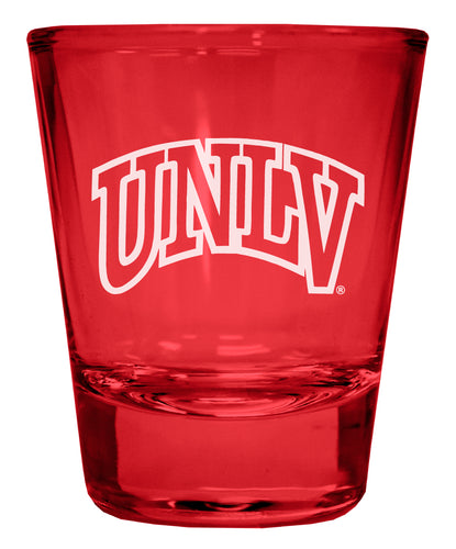 UNLV Rebels Engraved Full Color 2oz Shot Glass Red Officially Licensed Collegiate Product 4-Pack