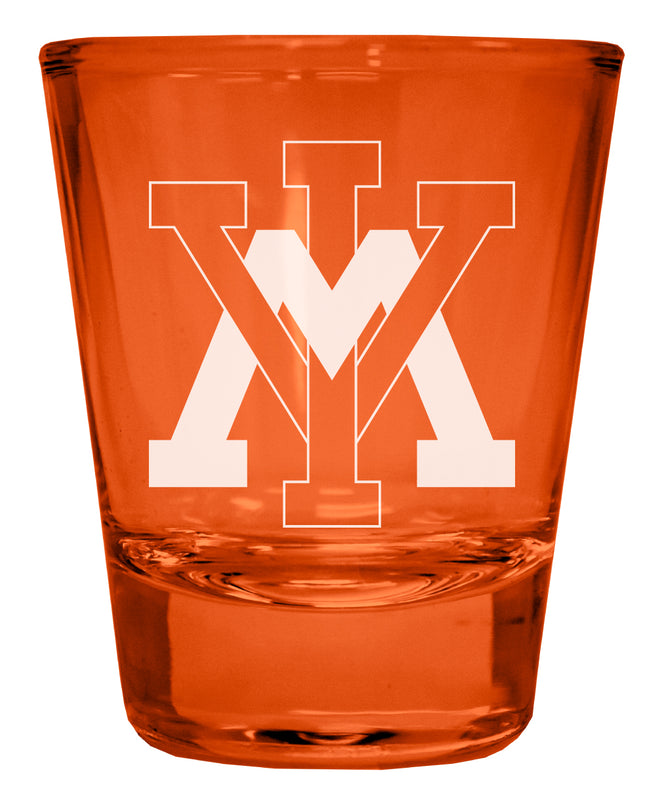 VMI Keydets Engraved Full Color 2oz Shot Glass Orange Officially Licensed Collegiate Product Single