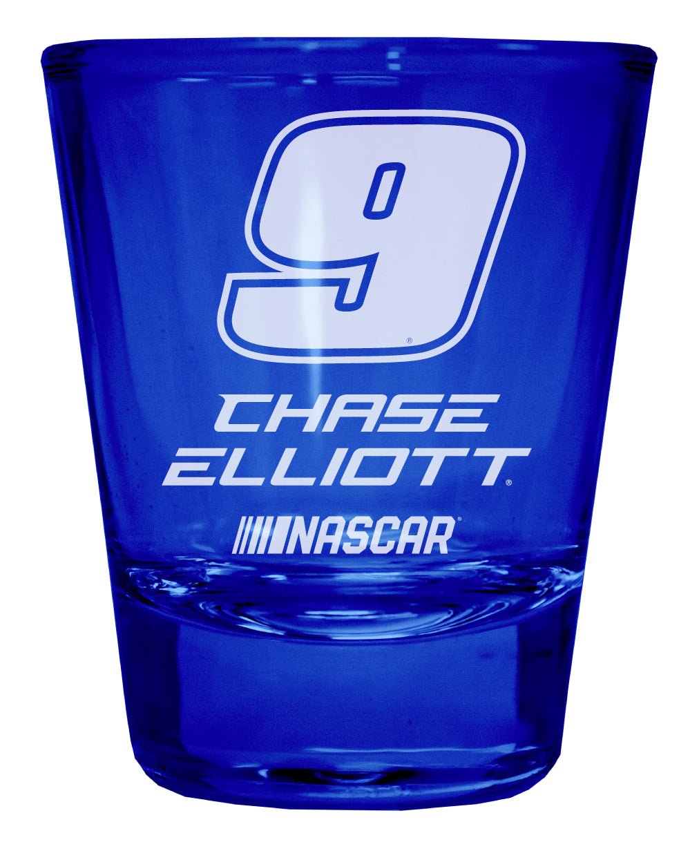 Nascar #9 Chase Elliott 2 oz Full Color Shot Glass Engraved Officially Licensed