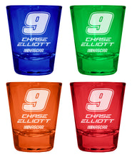 Load image into Gallery viewer, Nascar #9 Chase Elliott 2 oz Full Color Shot Glass Engraved Officially Licensed
