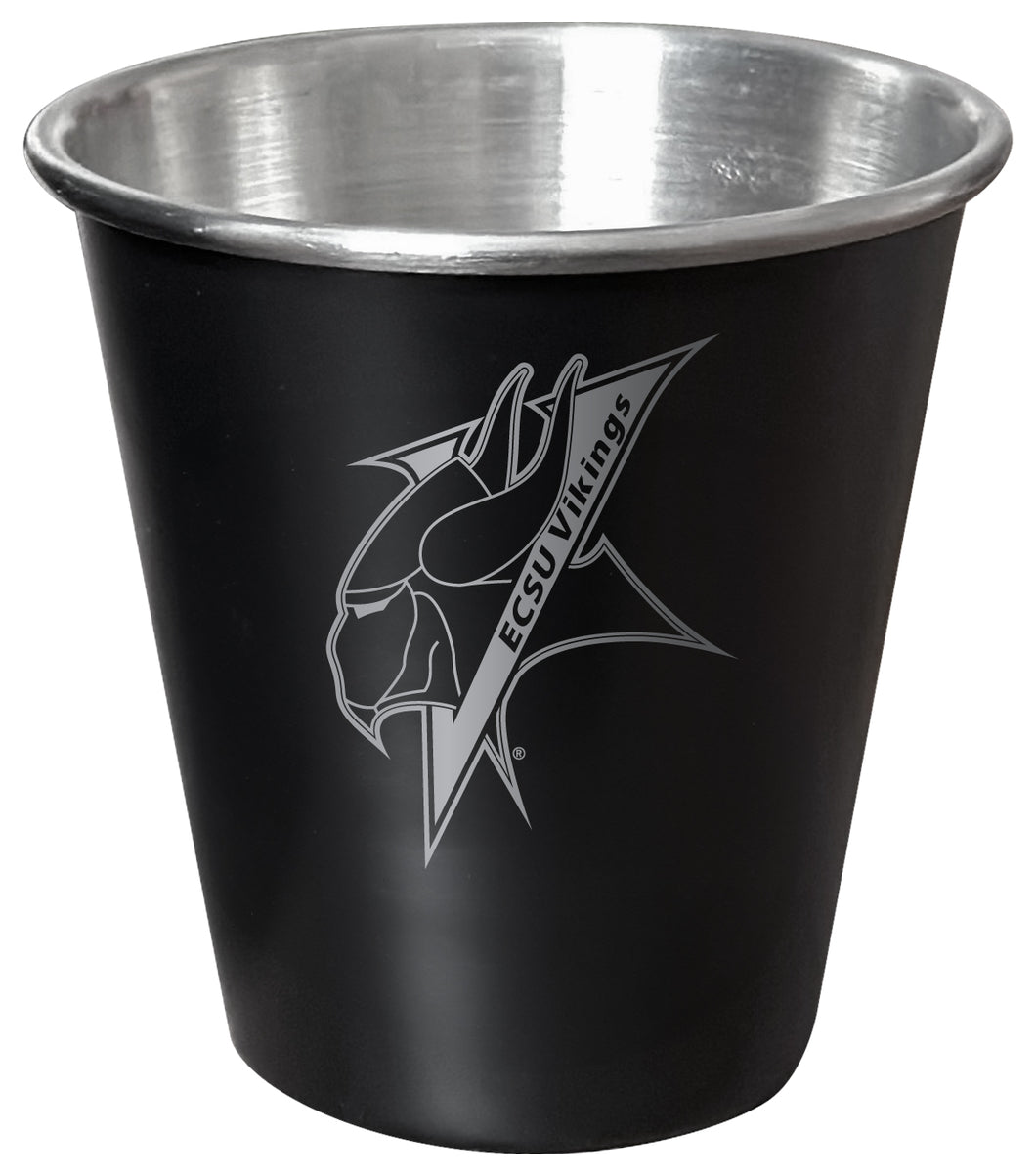 Elizabeth City State University Engraved 2oz Tin Shot Glass Black Matte Coating Officially Licensed Collegiate Product Single