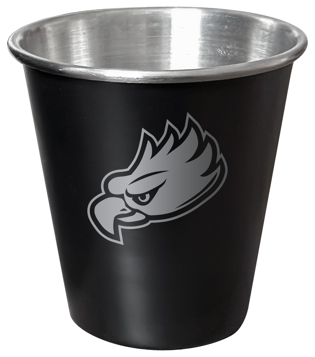 Florida Gulf Coast Eagles Engraved 2oz Tin Shot Glass Black Matte Coating Officially Licensed Collegiate Product 4-Pack