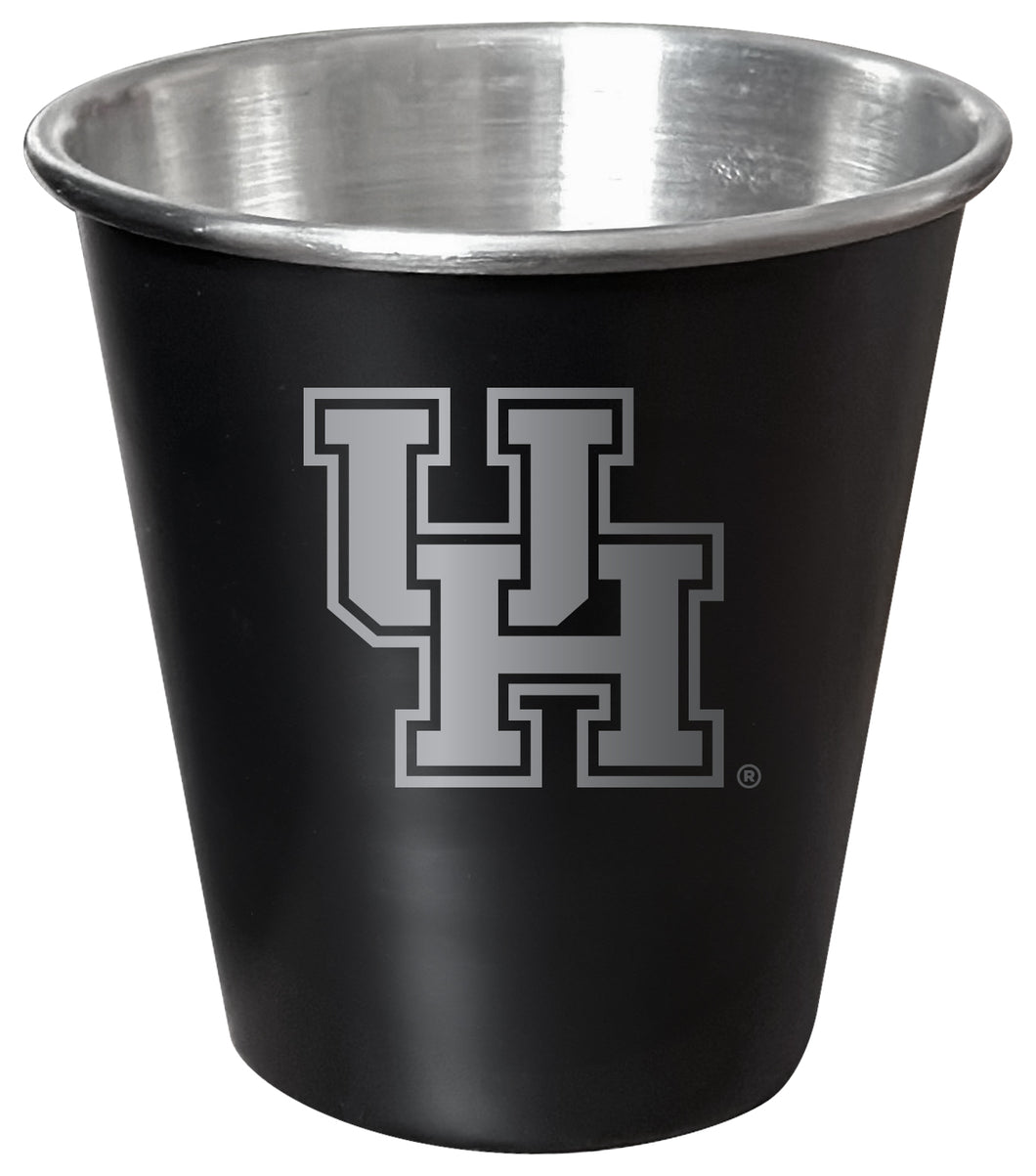 University of Houston Engraved 2oz Tin Shot Glass Black Matte Coating Officially Licensed Collegiate Product Single