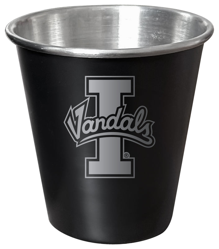 Idaho Vandals Engraved 2oz Tin Shot Glass Black Matte Coating Officially Licensed Collegiate Product Single