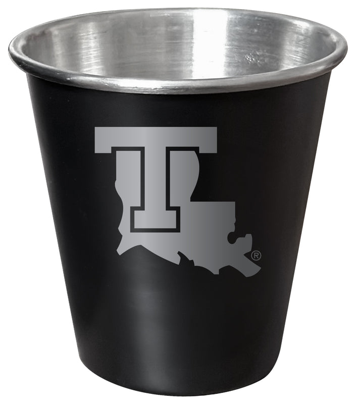 Louisiana Tech Bulldogs Engraved 2oz Tin Shot Glass Black Matte Coating Officially Licensed Collegiate Product Single