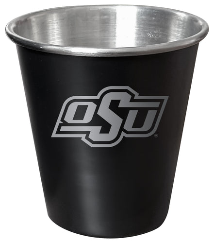 Oklahoma State Cowboys Engraved 2oz Tin Shot Glass Black Matte Coating Officially Licensed Collegiate Product Single