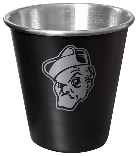 Ohio Wesleyan University Engraved 2oz Tin Shot Glass Black Matte Coating Officially Licensed Collegiate Product 4-Pack