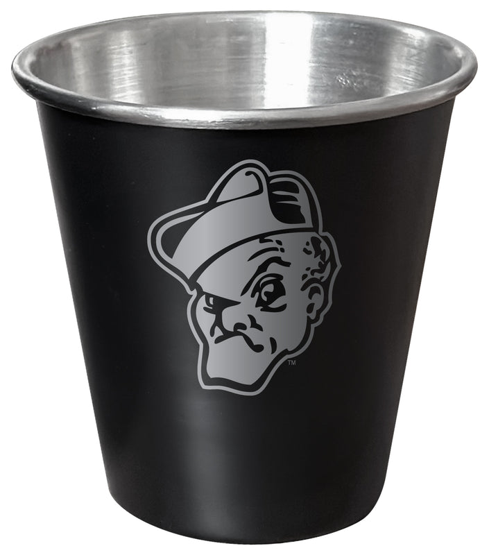 Ohio Wesleyan University Engraved 2oz Tin Shot Glass Black Matte Coating Officially Licensed Collegiate Product 4-Pack