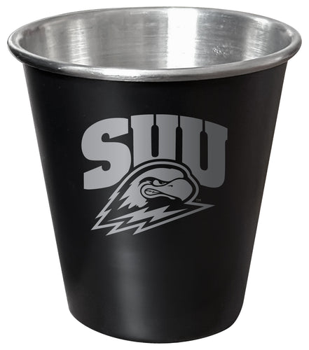 Southern Utah University Engraved 2oz Tin Shot Glass Black Matte Coating Officially Licensed Collegiate Product Single