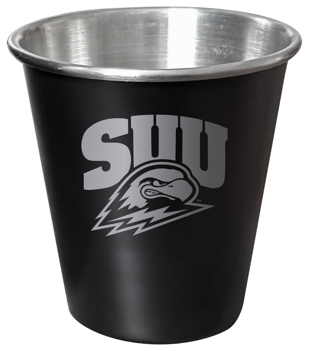 Southern Utah University Engraved 2oz Tin Shot Glass Black Matte Coating Officially Licensed Collegiate Product Single