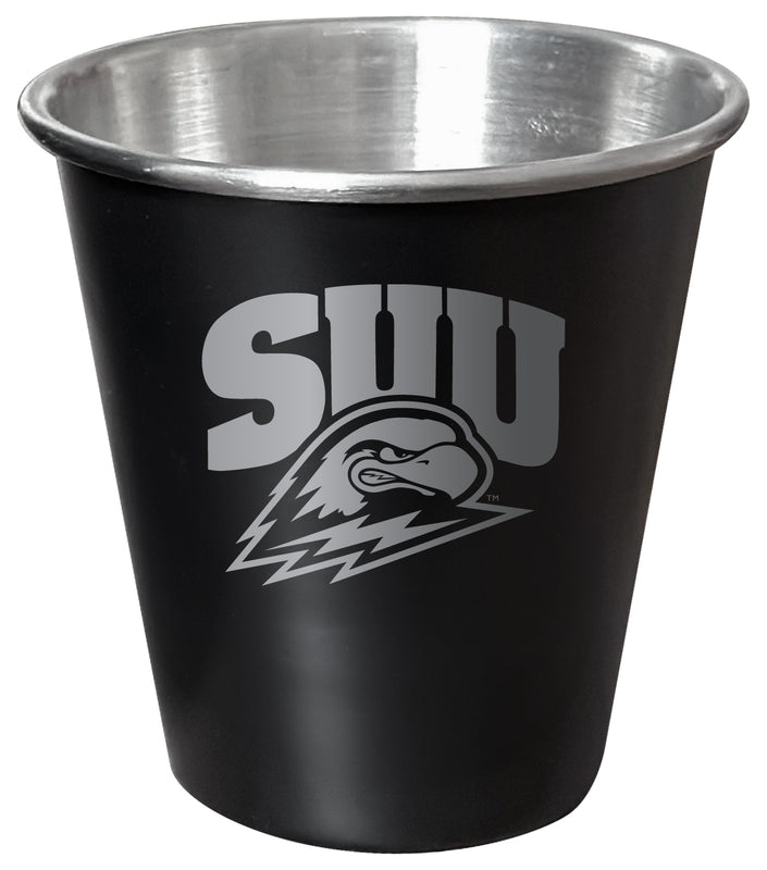 Southern Utah University Engraved 2oz Tin Shot Glass Black Matte Coating Officially Licensed Collegiate Product Single