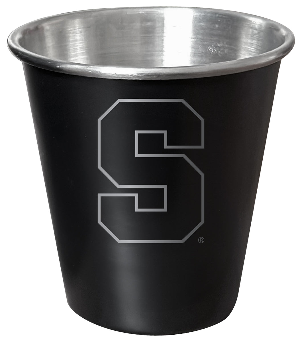 Syracuse Orange Engraved 2oz Tin Shot Glass Black Matte Coating Officially Licensed Collegiate Product Single
