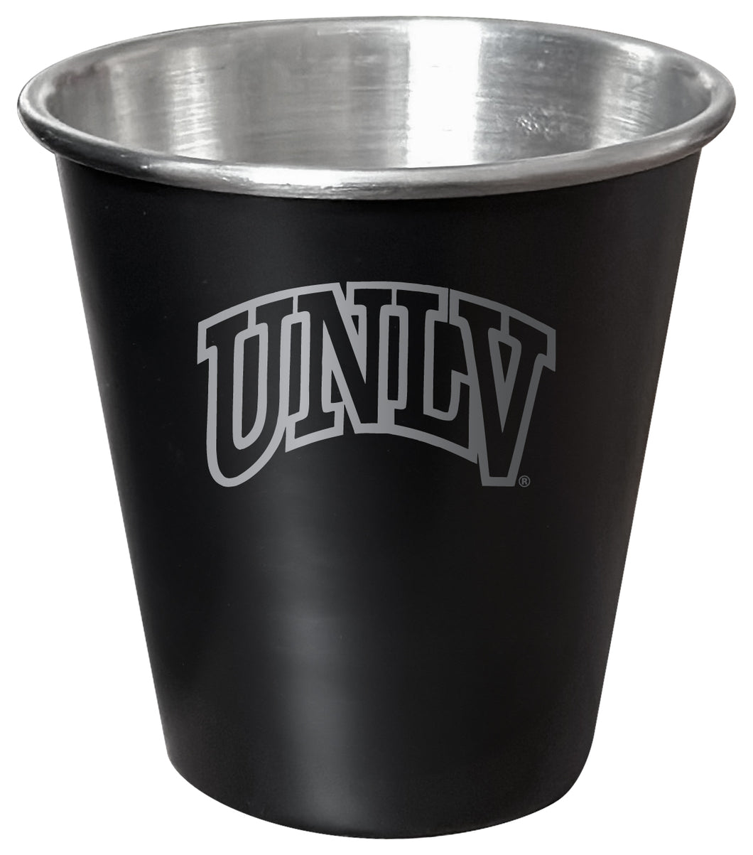 UNLV Rebels Engraved 2oz Tin Shot Glass Black Matte Coating Officially Licensed Collegiate Product 4-Pack
