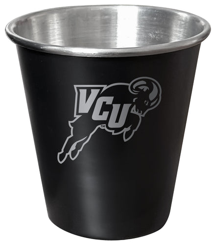 Virginia Commonwealth Engraved 2oz Tin Shot Glass Black Matte Coating Officially Licensed Collegiate Product Single