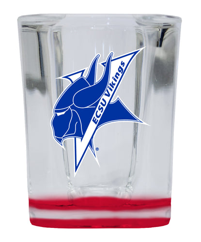 Elizabeth City State University 2 Ounce Shot Glass Square Red Base Officially Licensed Collegiate Product 4-Pack