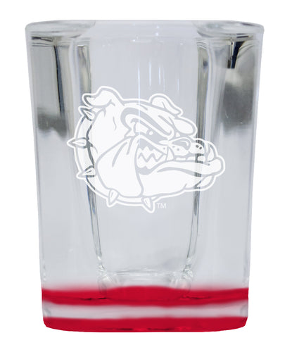 Gonzaga Bulldogs 2 Ounce Engraved Shot Glass Square Red Base Officially Licensed Collegiate Product 4-Pack