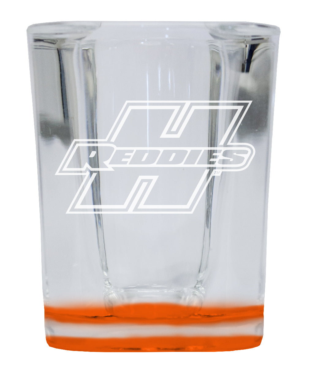 Henderson State Reddies 2 Ounce Engraved Shot Glass Square Officially Licensed Collegiate Product