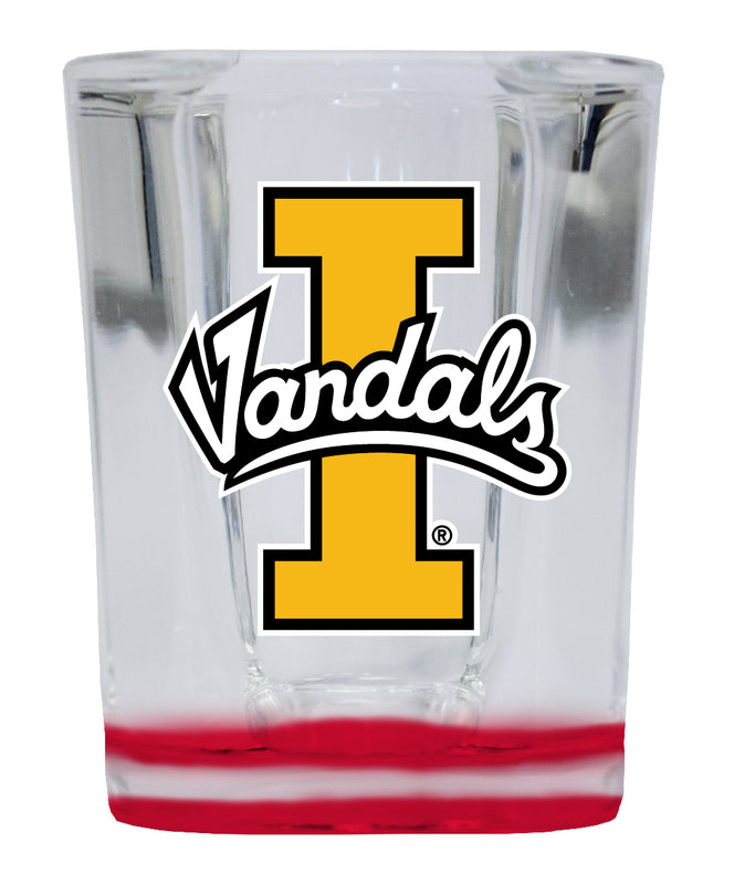 Idaho Vandals 2 Ounce Shot Glass Square Red Base Officially Licensed Collegiate Product 4-Pack