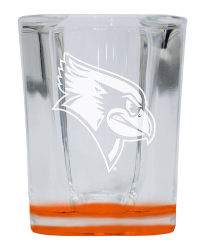 Illinois State Redbirds 2 Ounce Engraved Shot Glass Square Orange Base Officially Licensed Collegiate Product 2-Pack