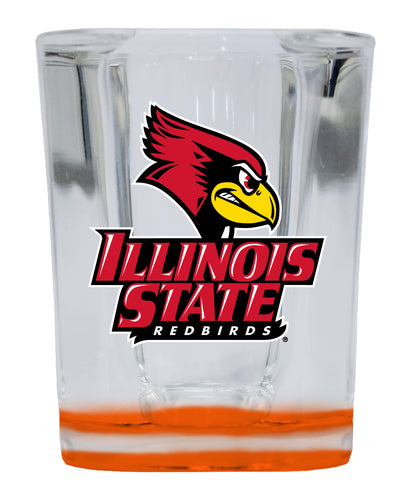 Illinois State Redbirds 2 Ounce Shot Glass Square Orange Base Officially Licensed Collegiate Product 2-Pack