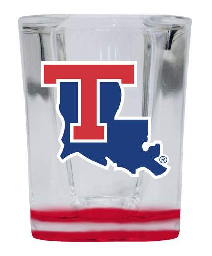 Louisiana Tech Bulldogs 2 Ounce Shot Glass Square Red Base Officially Licensed Collegiate Product 4-Pack