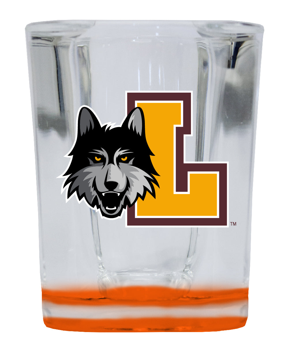 Loyola University Ramblers 2 Ounce Shot Glass Square Orange Base Officially Licensed Collegiate Product 2-Pack