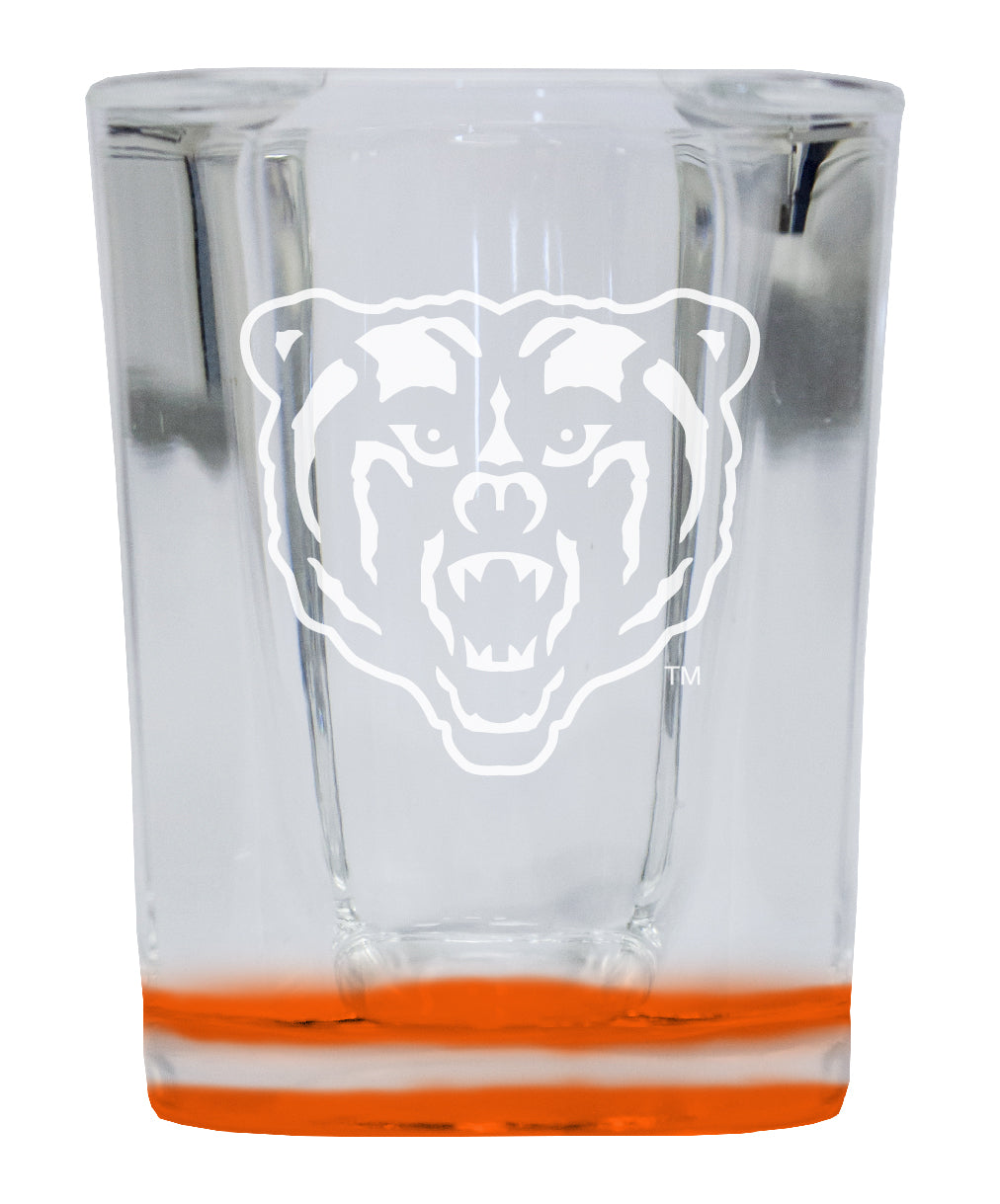 Mercer University 2 Ounce Engraved Shot Glass Square Orange Base Officially Licensed Collegiate Product 2-Pack