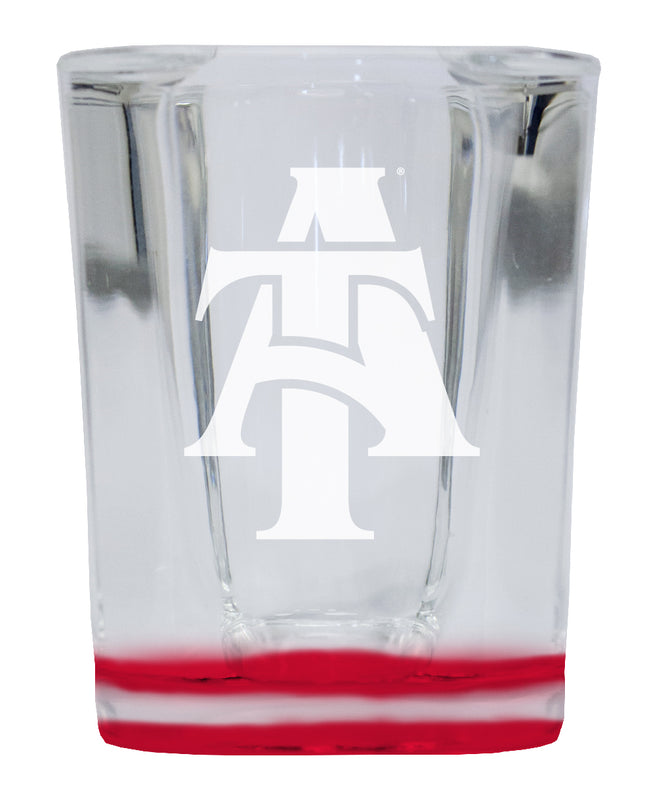 North Carolina A&T State Aggies 2 Ounce Engraved Shot Glass Square Officially Licensed Collegiate Product