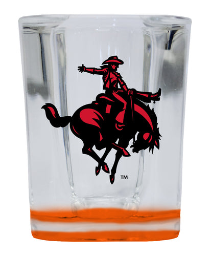 Northwestern Oklahoma State University 2 Ounce Shot Glass Square Orange Base Officially Licensed Collegiate Product 4-Pack