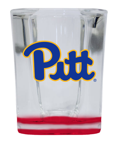Pittsburgh Panthers  2 Ounce Shot Glass Square Red Base Officially Licensed Collegiate Product 4-Pack