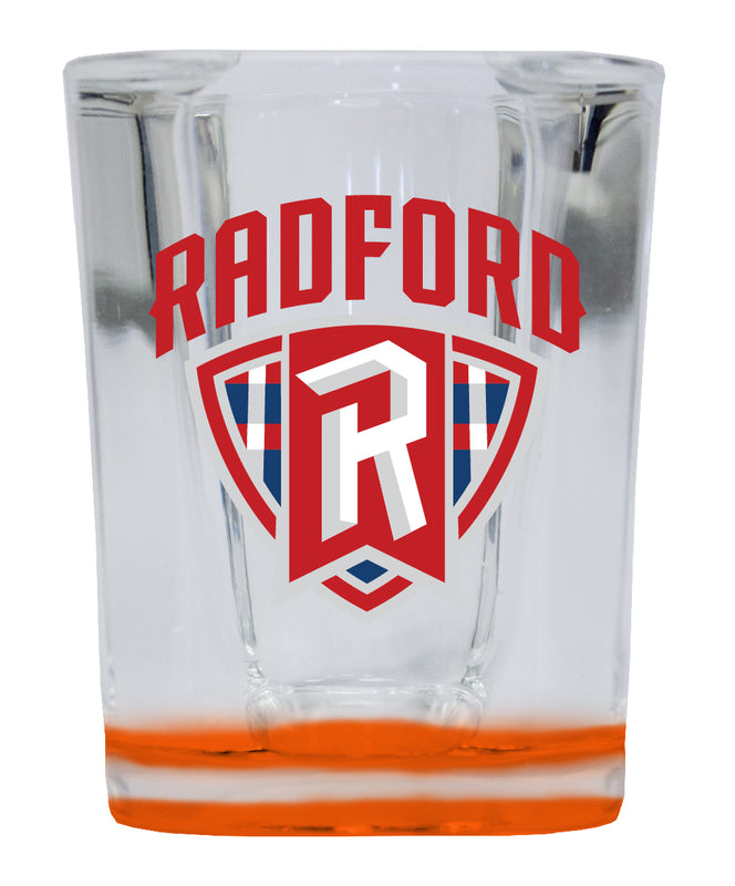 Radford University
Highlanders  2 Ounce Shot Glass Square Orange Base Officially Licensed Collegiate Product 2-Pack