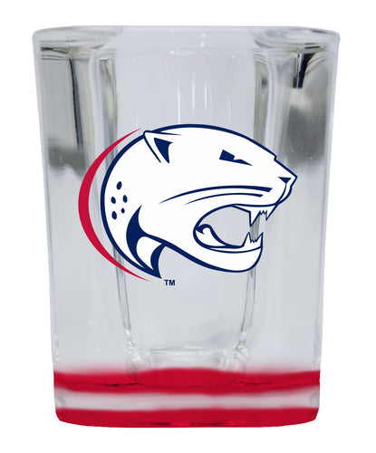 University of South Alabama  2 Ounce Shot Glass Square Red Base Officially Licensed Collegiate Product 4-Pack