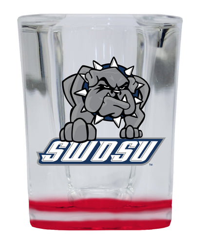 Southwestern Oklahoma State University  2 Ounce Shot Glass Square Red Base Officially Licensed Collegiate Product 4-Pack