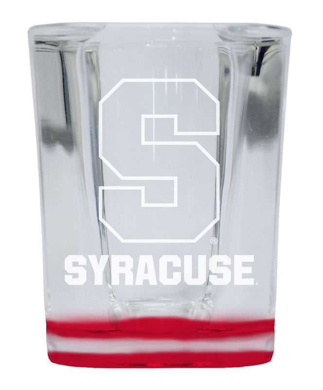 Syracuse Orange 2 Ounce Engraved Shot Glass Square Officially Licensed Collegiate Product