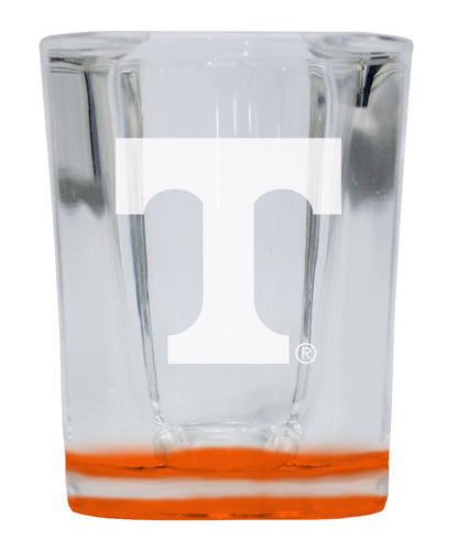 Tennessee Knoxville Volunteers 2 Ounce Engraved Shot Glass Square Orange Base Officially Licensed Collegiate Product Single Unit