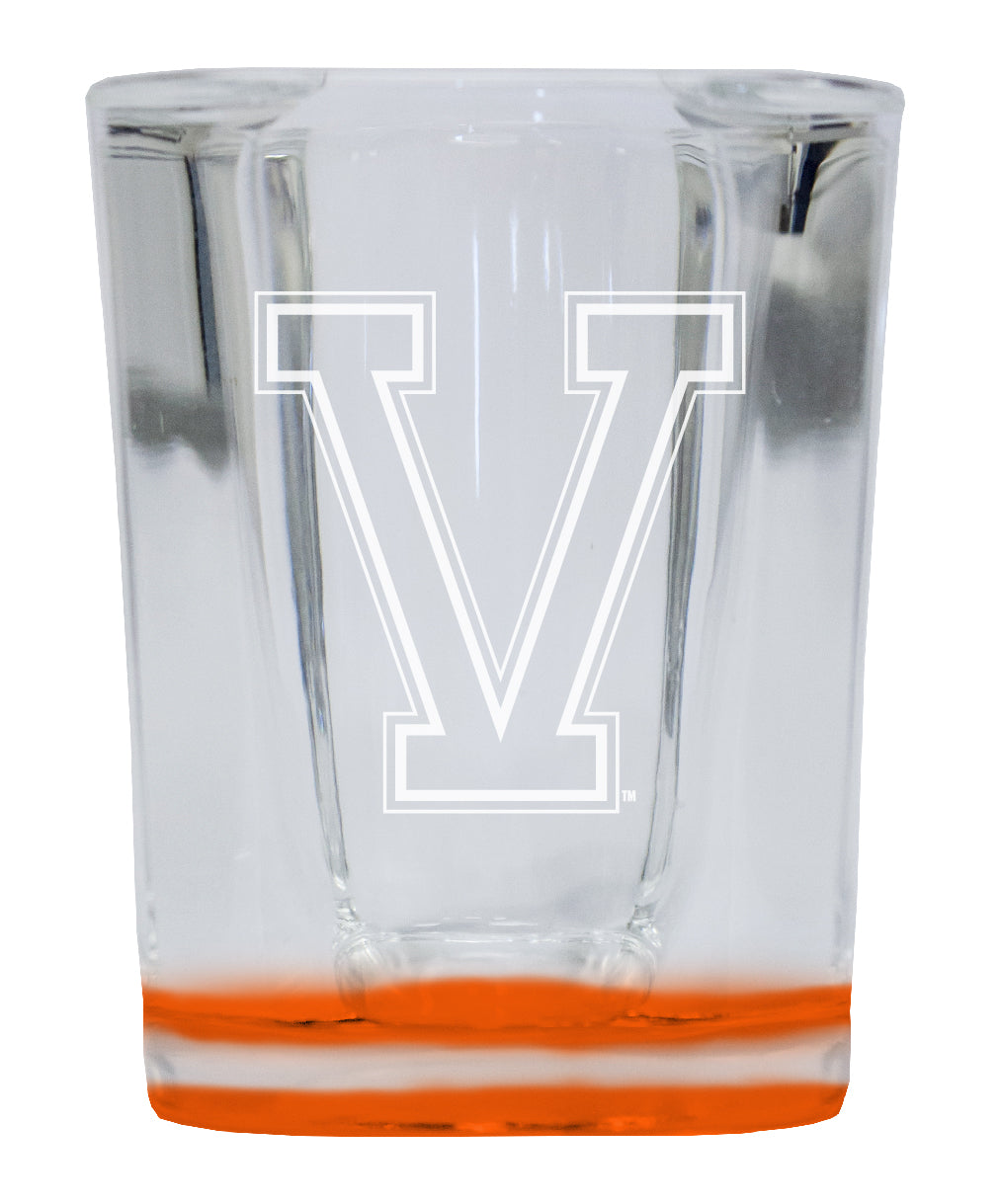 Vermont Catamounts 2 Ounce Engraved Shot Glass Square Orange Base Officially Licensed Collegiate Product 4-Pack