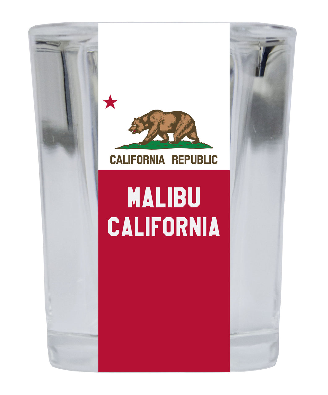 Malibu California Souvenir 2 Ounce Shot Glass Square 12-Pack