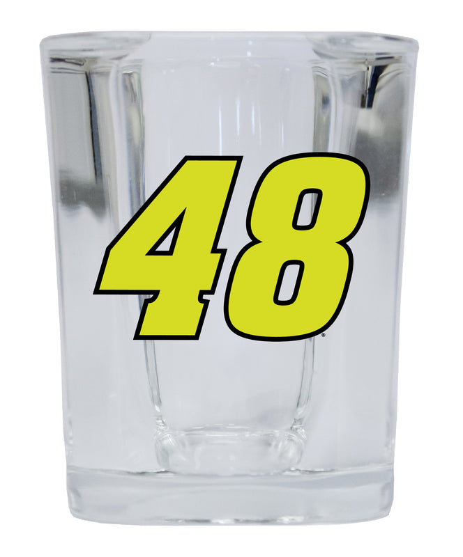 Hendrick Motorsports #48 Neon Nascar Offic. Licensed 2 oz Square Shot Glass