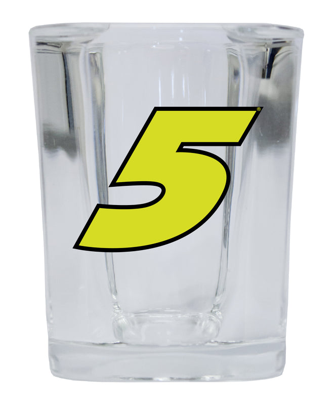 Hendrick Motorsports #5 Neon Nascar Offic. Licensed 2 oz Square Shot Glass