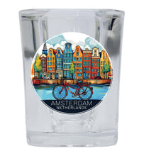Load image into Gallery viewer, Amsterdam Netherlands Design D Souvenir 2 Ounce Shot Glass Square Single

