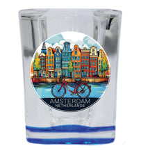 Load image into Gallery viewer, Amsterdam Netherlands Design D Souvenir 2 Ounce Shot Glass Square

