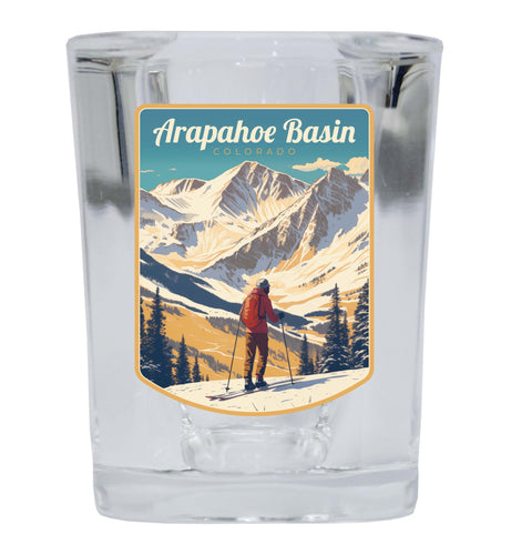 Arapahoe Basin Design A Souvenir 2 Ounce Shot Glass Square Single