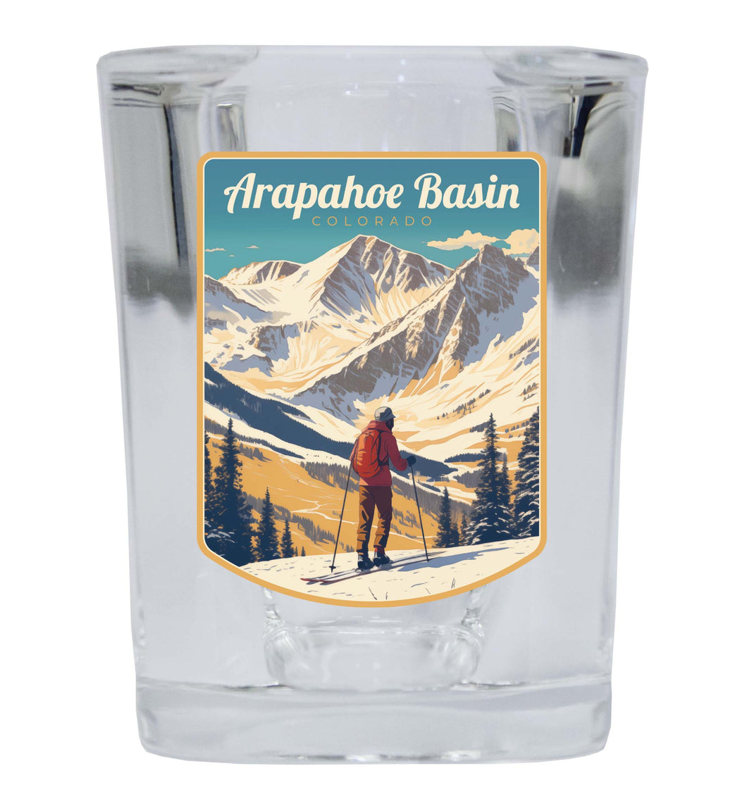 Arapahoe Basin Design A Souvenir 2 Ounce Shot Glass Square Single